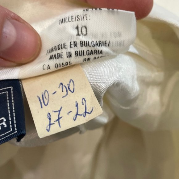 Vintage Daniel Hetcher Off White Linen Bermuda Shorts sz 6 - Picture 6 of 11